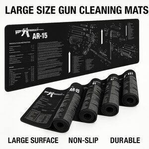 AR-15 Gun Cleaning Mat – Non-Slip Rifle Maintenance Work Mat with AR-15 Diagram
